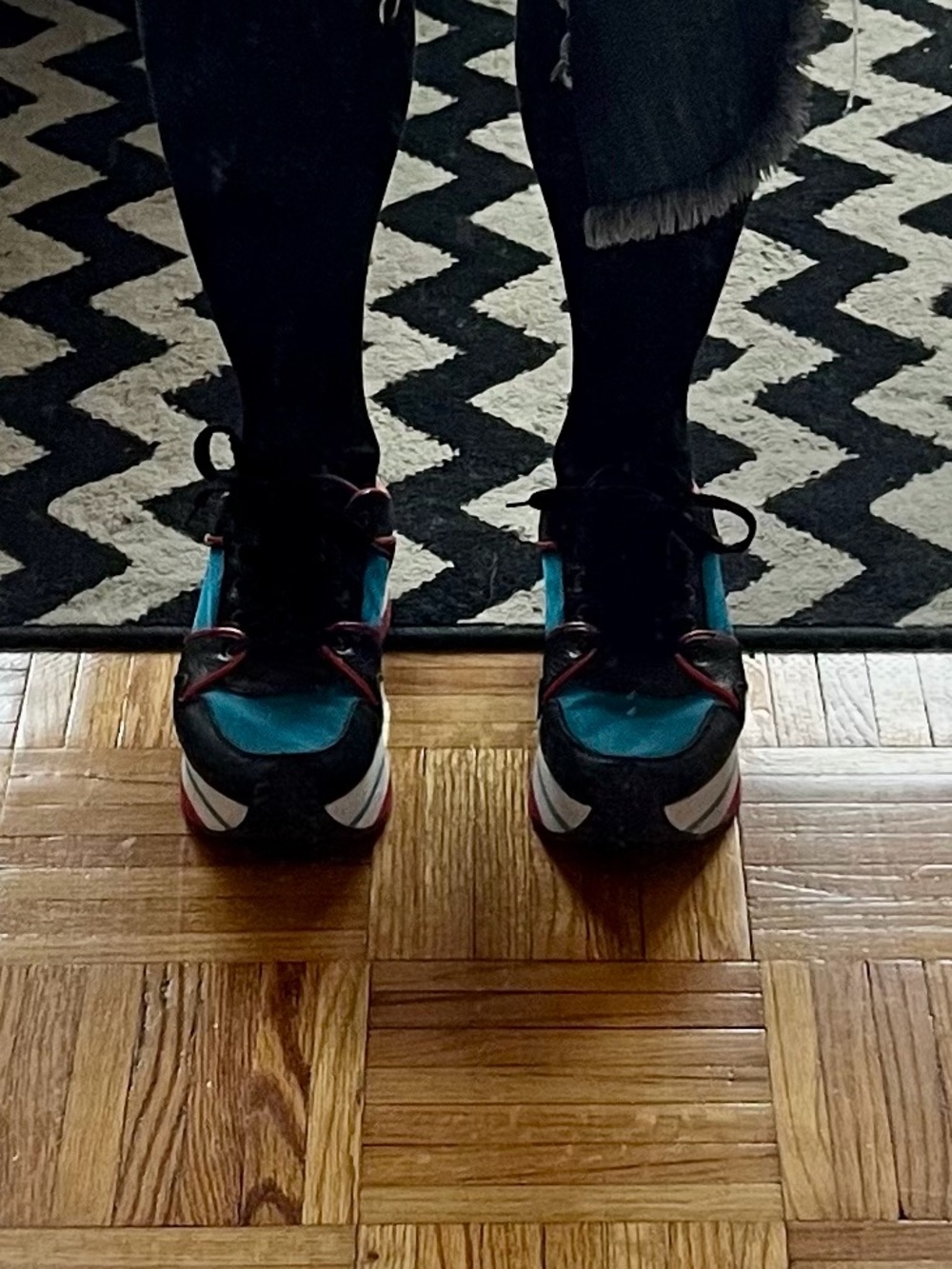 Aldo Teal Black Sneakers